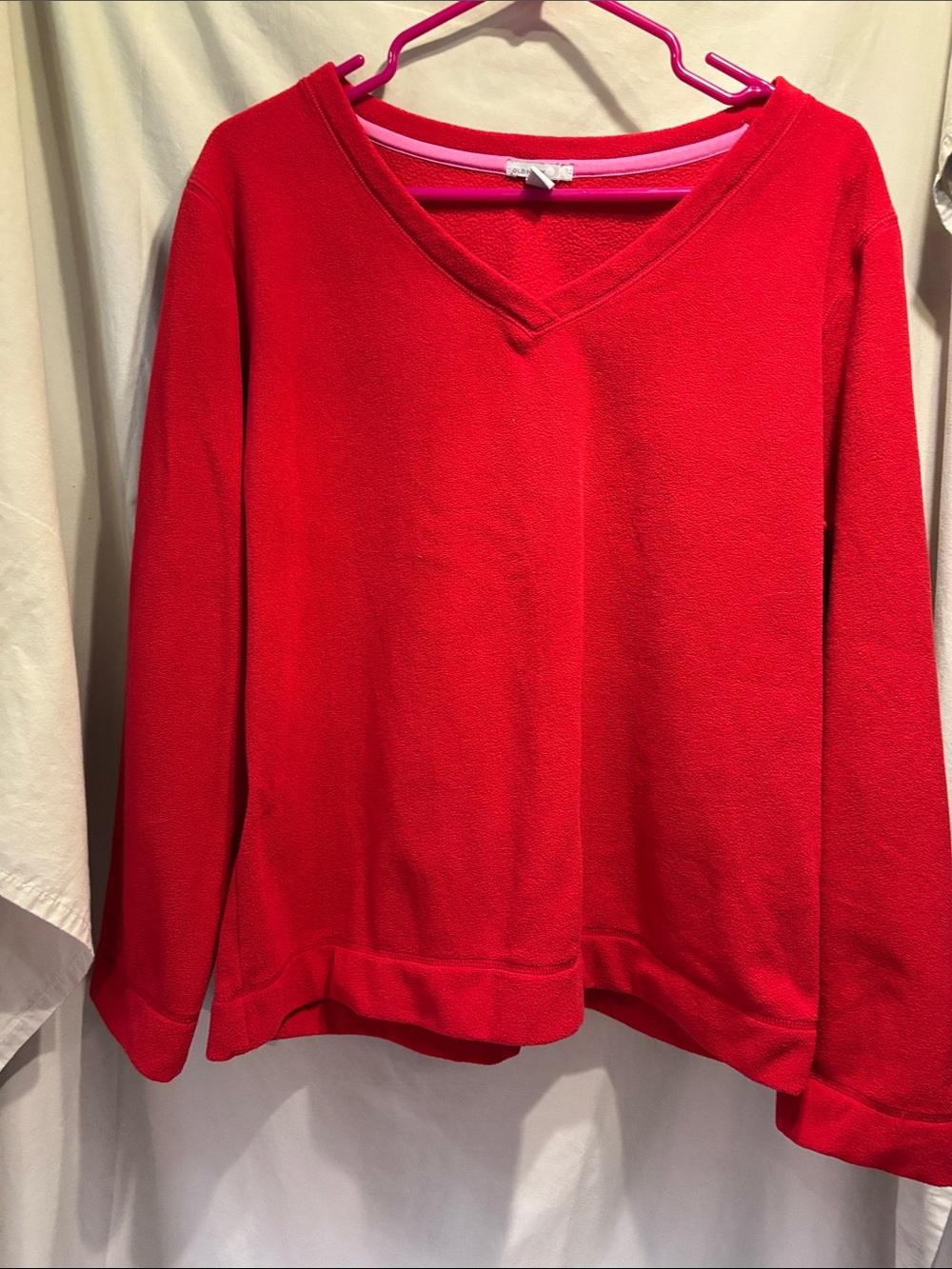 Women's V-Neck Red Long Sleeve Top Old Navy large